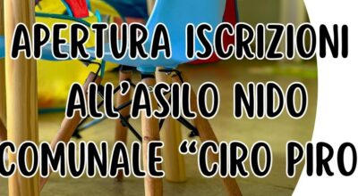 AVVISO PUBBLICO ISCRIZIONI ALL’ASILO NIDO COMUNALE ANNO EDUCATIVO 2025/2026